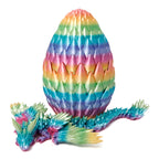 3D Printed Dragon Eggs - 9” Flying Dragon Inside, Large Vibrant Collectible, Fantasy 3D Animals Toys for Kids and Adults, Cool Desk Decor for Christmas, Birthday, Easter Stuffers, Graduation (Rainbow)