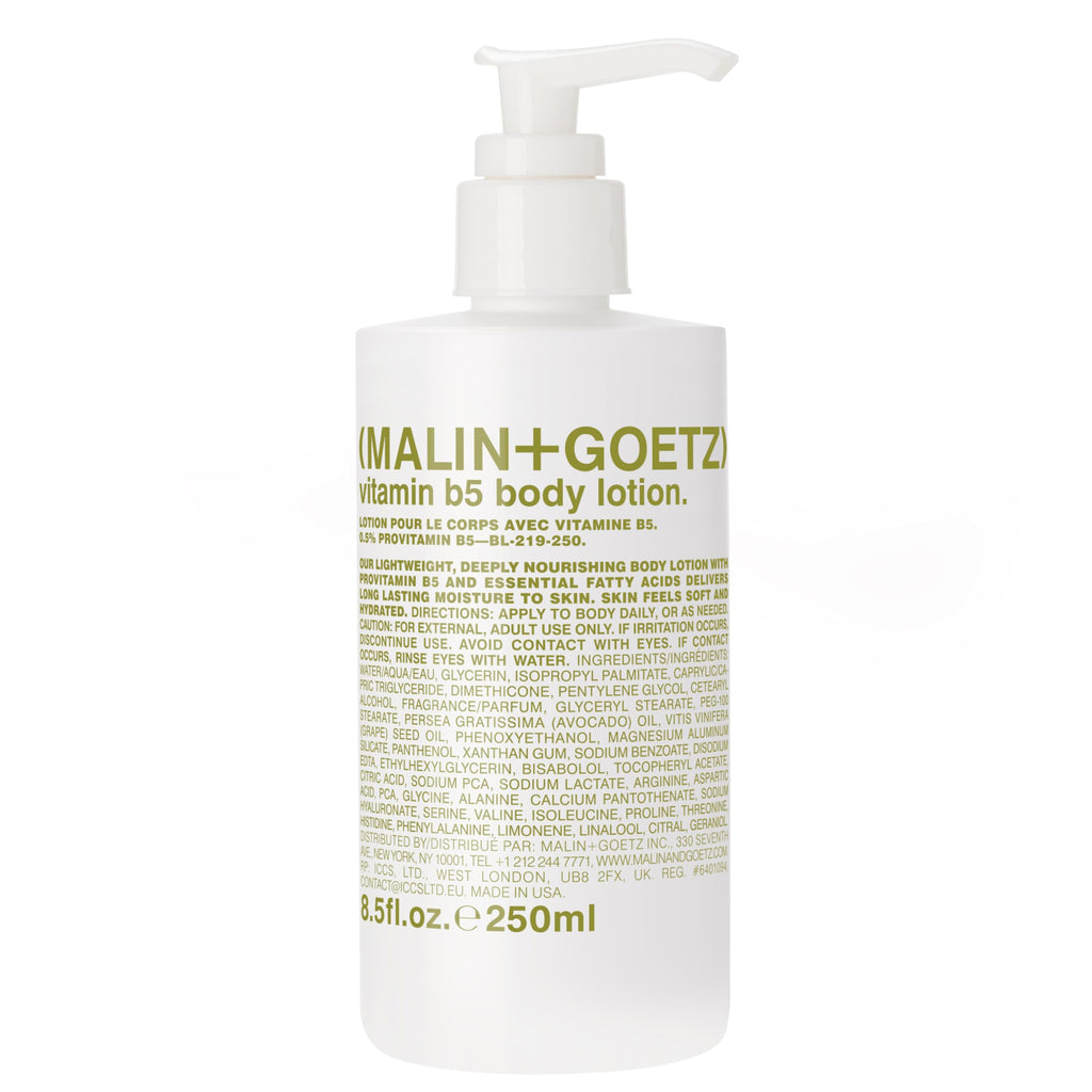 MALIN+GOETZ Vitamin B5 Body Lotion, Lightweight Daily Moisturizer with Avocado & Grapeseed Oils, Hydrating, Nourishing, Long-Lasting & Bergamot Scented, Vegan, Cruelty-Free