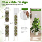 12 Inch Self Watering Moss Pole for Climbing Plants, D Shaped & Stackable