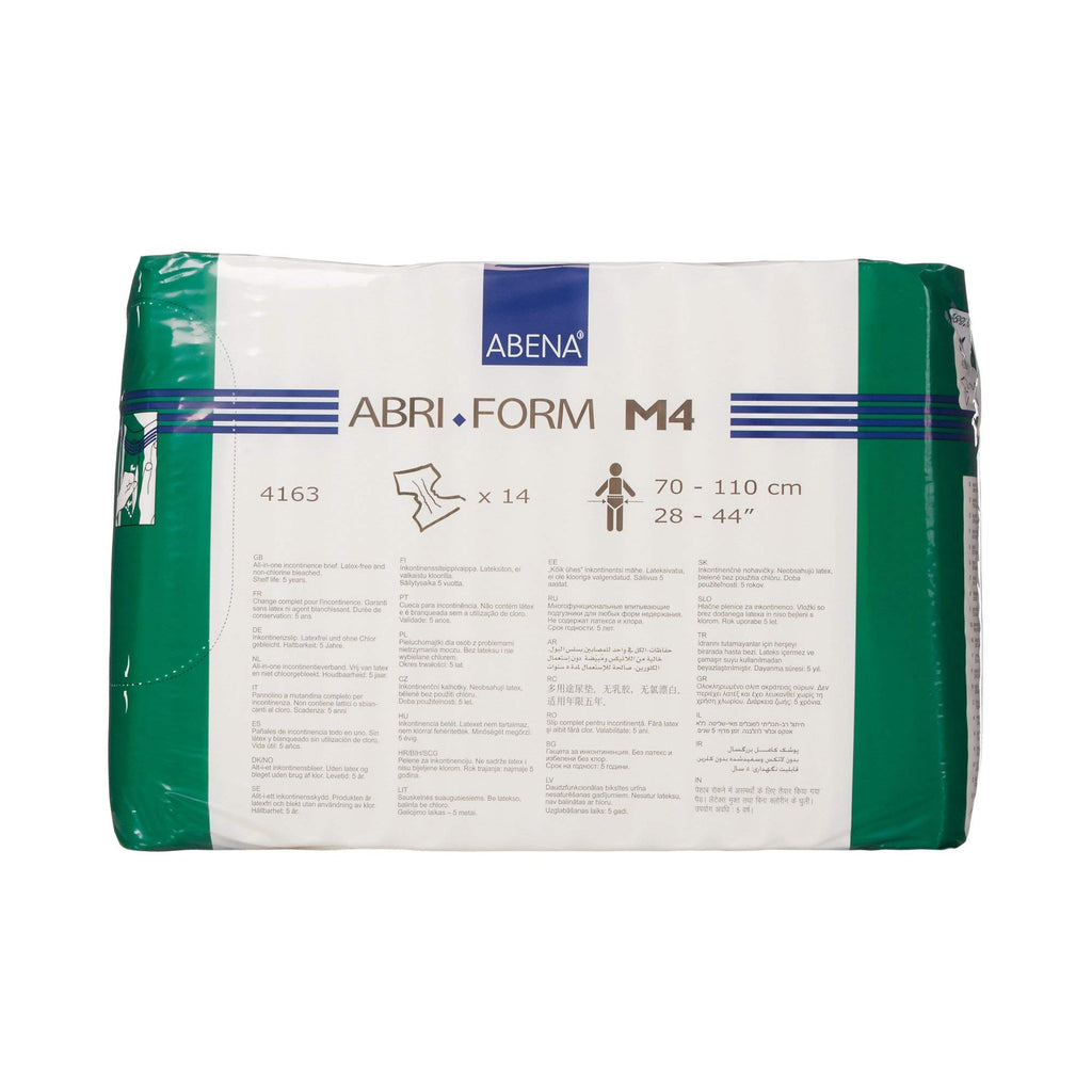 Abena Abri-Form Comfort Plastic-Backed Briefs, Level 4, (Medium To Large Sizes) Medium, 42 Count