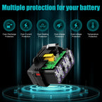 2-Pack 8000mAh High Capacity Replacement for Makita 18V Battery Compatible with Makita 18 Volt Batteries BL1860B BL1850B BL1840B BL1830B BL1815B LXT400 with LED Indicator Cordless Power Tools (White)