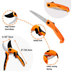 GARCARE Hedge Clippers Pruning Shears 4 in 1 Set Garden Pruning Tool Set