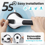 TAILI Shower Grab Bar 2 Pack Suction Grab Bars for Bathtubs and Showers, Heavy Duty Shower Handle Removable Shower Handrails for Seniors and Elderly, Bathroom Safety Grip No Drilling Waterproof, Black