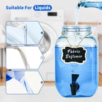 1 Gallon Liquid Laundry Detergent Dispenser with Stand, Glass Laundry Soap Dispenser, Glass Jars for Laundry Room Organization and Storage, Liquid Detergent, Fabric Softener