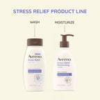 Aveeno Stress Relief Moisturizing Body Lotion with Prebiotic Oat & Lavender Scent for Sensitive Skin, Calms & Relaxes with 48 Hour Hydration, Fast Absorbing & Non-Greasy, 33 fl. oz