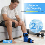 NEWGO Ice Pack Foot Ankle Ice Pack Wrap for Plantar Fasciitis, Foot Surgery Recovery, Hot Cold Therapy Ice Boot Foot for Bunions, Ankle Injury, Swelling, Burning Feet - Blue