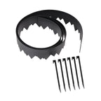 EasyFlex Pound‑In Landscape Edging with Bonus Anchoring Stakes – 20‑Foot Plastic Garden Border, 4.5 in. Straight‑Top Lawn Edging, Black