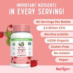 MaryRuth Organics Kids Probiotics for Digestive Health | USDA Probiotic Gummies | 2 Month Supply | Kids Probiotics | Immune Support | Gut Health Supplement | Vegan | Non-GMO | Gluten Free | 60 Count