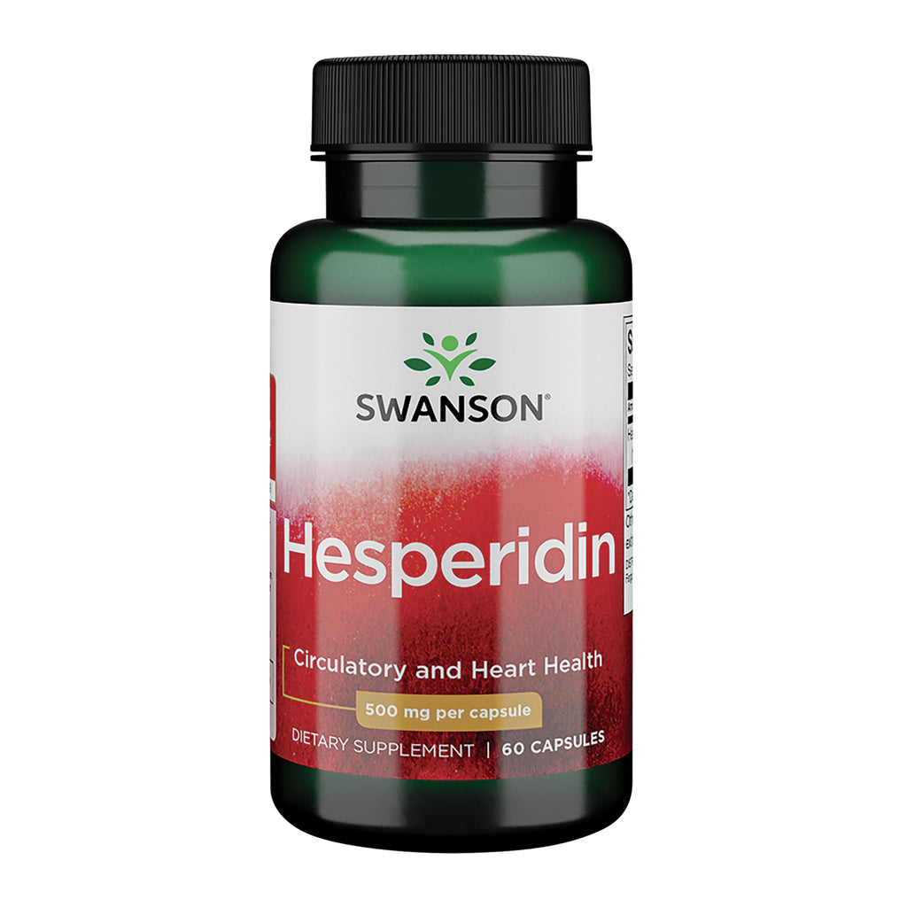 Swanson Hesperidin - Citrus-Derived - Cardiovascular & Hearth Health Support- Contributes to Muscle Recovery* - Features Antioxidant Properties - Gluten Free & Non-GMO - 60 Capsules