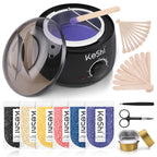 KeShi Waxing Kit for Women Men, Wax Pot with 6 Hard Wax Beans Hair Removal