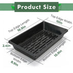 Sckee Upgraded 5 Pack Plant Growing Trays Seed Starting Tray Microgreens Growing Trays Seedling Plant Germination Starter Tray Transplant Fodder Flats, No Holes, No Leakage, Reusable (1017)