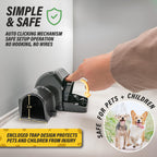 TRATPER Rat and Chipmunk Traps. Prevents Accidental Triggering with Dual Tunneled Design. Covered Snap Traps for Humane Kill, Reusable, Pest Control for Rats, Indoor & Outdoor Use. 4 Pack