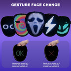 JDBMAOYE Led Mask For Kids,Lighted Up Mask - Led Masks With Gesture Sensing For Halloween Costume Christmas Cosplay Party Cool Gifts