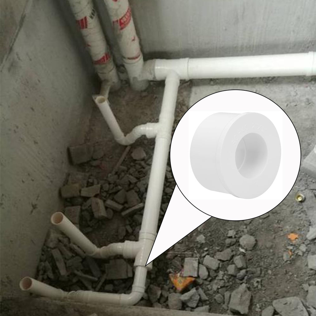 6Pack 2"x 1" PVC DWV Reducing Bush Adapter Pipe Fitting SCH40 PVC Reducer Bushing (Socket x Socket) PVC Pipe Reducing Bushing Fitting for Home Sewer Plumbing