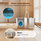 Cat Water Fountain Stainless Steel: Pet Fountains for Cats/Dog Indoor 74oz