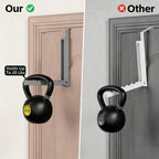 BAKON Over The Door Hanger Folding Clothes Drying Rack, Folding Hanging Coat Rack for Indoor Laundry Room Compact Small Space Foldable Portable Clothing Hanger Hook Collapsible-4 Pack (Gray)