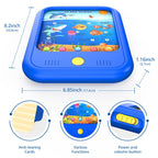 Kids Learning Tablet Educational Learning Pad for Toddlers 2-5 to Learn Alphabets, Numbers, Foods, Time, Music, Vehicles,Jurassic Park, Tablet Toy for Toddlers Ages 2 3 4 5 6 Years Old