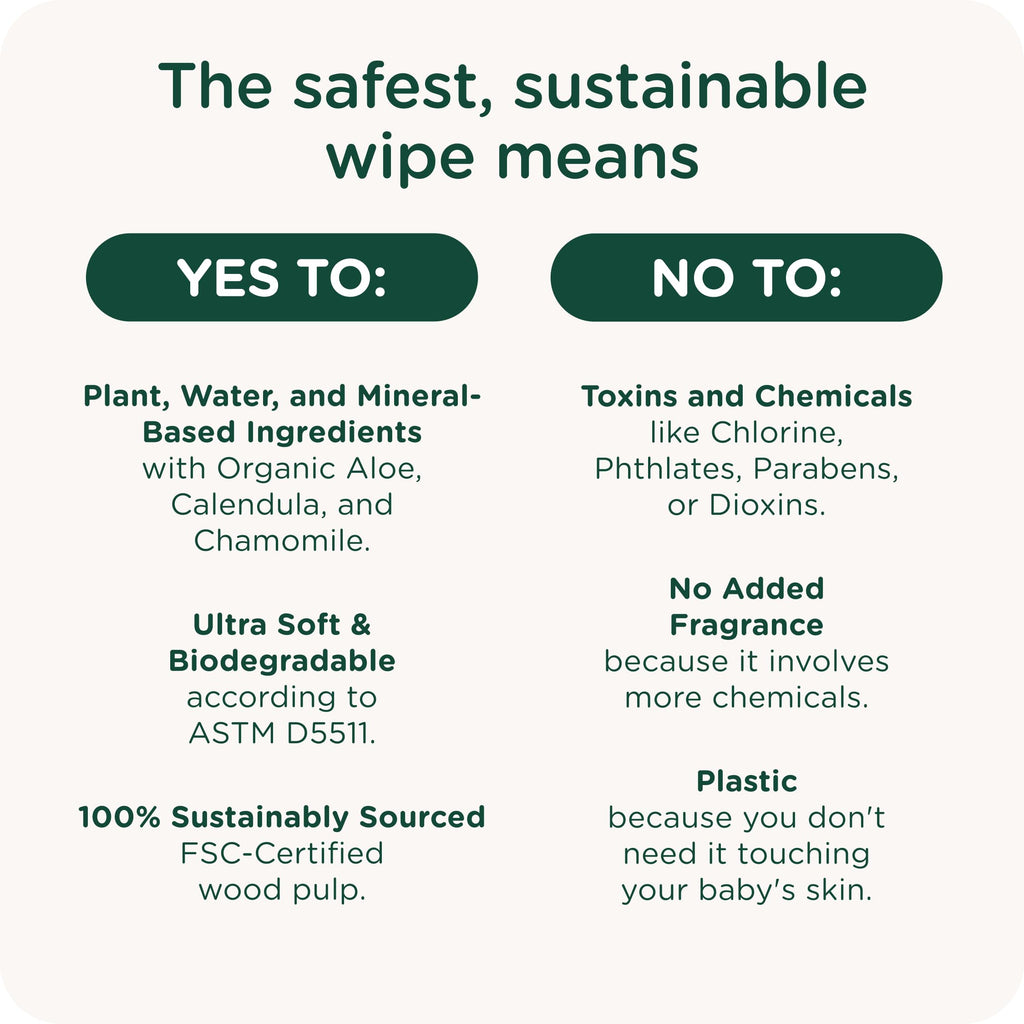 HealthyBaby Our Wet Wipes | EWG Verified Safe | 100% Water & Plant Based | Unscented & Safe for Sensitive Skin | Fragrance Free and Totally Chlorine Free (8 packs, 512 wipes)