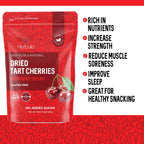 Herbaila Dried Cherries Tart Cherry, Montmorency Tart Cherries, Dried Sour Cherries Fresh, Montmorency Dried Tart Cherries, Dried Cherries, All-Natural Whole Sour Cherry (1lb)