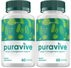 (2 Pack) Puravive Advanced Weight Loss Formula, Puravive Capsules, Puravive All Natural Pills Supplement Puravive Total Support Supplement for Men and Women (120 Capsules)