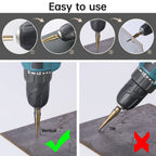IRONANT 5PCS HSS Titanium Step Drill Bit Set for Metal Unibit