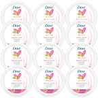 Dove Lotion, Beauty Cream - Light, Fast-Absorbing Face and Body Cream for Normal to Dry Skin, 24-Hour Moisture, Travel Size, 2.53 Fl Oz. (Pack of 12)