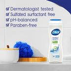 Dial Clean + Gentle Body Wash, Aloe Scent, 16 Fl Oz (Pack of 6)