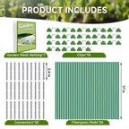 Nsitehalo 36pcs Garden Hoops for Raised Beds with Garden Netting, Clips