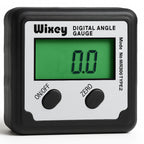 Wixey Digital Angle Gauge | Digital Angle Finder for Table Saw & Miter Saw (Magnetic) – Precision Bevel & Compound Angle Measuring Tool for Woodworking with Backlight