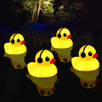 Goallim Solar Floating Pool Lights, 3" Duck Floating Pool Lights Solar Powered, IP68 Waterproof Glow in the Dark Pools Light that Float for Patio, Pond, Spa, Hot tub, Garden Party Decor - 4PCS