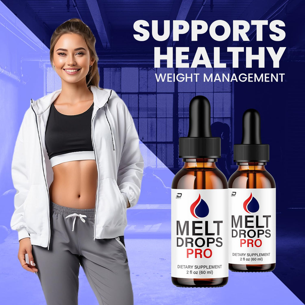Melt Drops Pro Liquid Supplement Drops - MeltDrops Pro Natural Blend Advanced Formula, Extra Strength, Reviews - 2 Bottles - 2 Month Supply