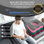Nevife Inflatable donut cushion for Tailbone Pain Relief-Orthopedic Hemorrhoid & Sciatica Seat Cushion-Coccyx Cushion for Postpartum Pregnancy,Office Chair,Car,Wheelchair&Post-Surgical Recovery (Gray)