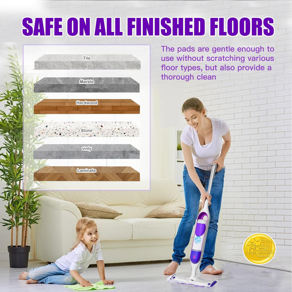 60 Pack Disposable Power Mop Pad Refills , Compatible with Swiffer Power Mop Refills, Thickened Multi-Surface Replacements for Swiffer Wet Pads Refill on All Finished Floors.