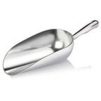 New Star Foodservice 34523 One-Piece Cast Aluminum Round Bottom Bar Ice Flour Utility Scoop, 12-Ounce, Silver