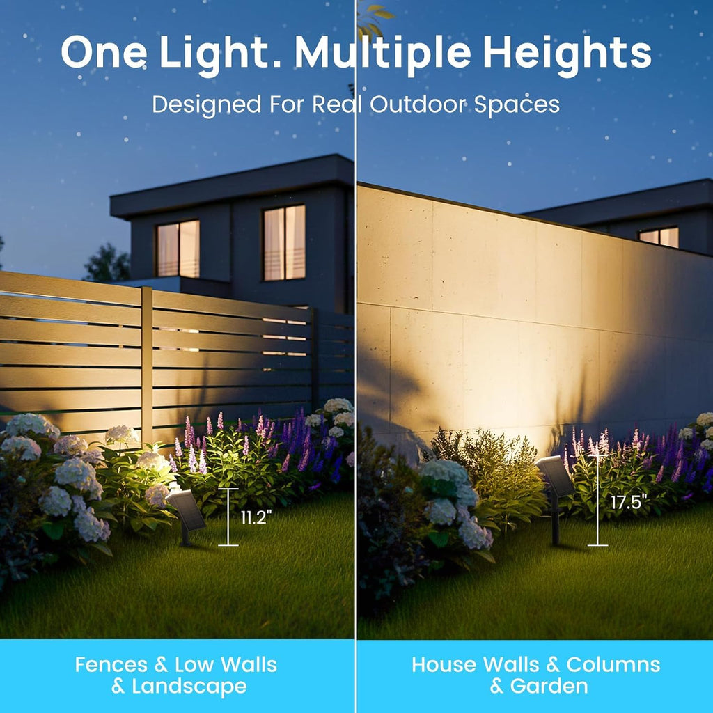 Consciot Solar Spot Lights Outdoor, Halloween Lights, 170° Wide Beam