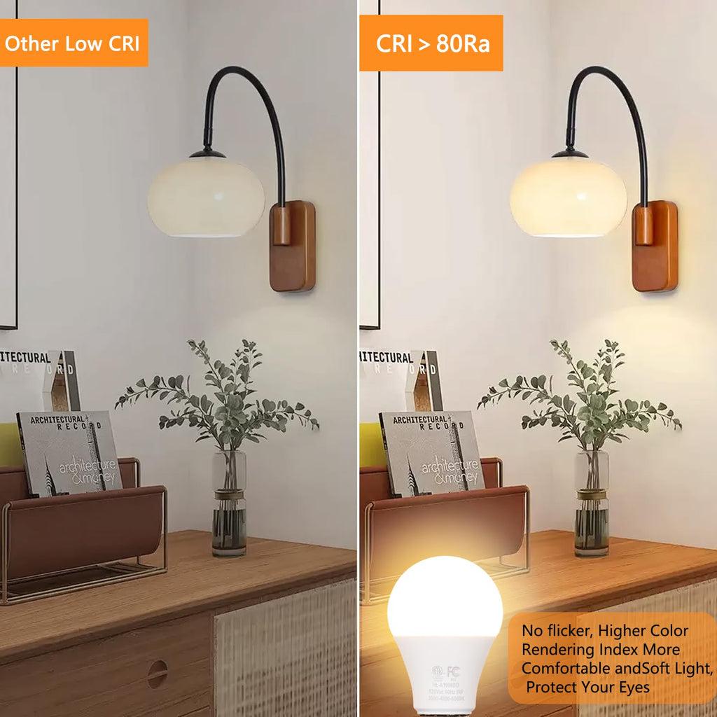 Gupuzm A19 LED Remote Control Bulbs, 800LM 9W, Equivalent to 60W Bulbs, Dimmable Bulb with Remote Control 3000K-6000K, E26 Base, CRI 80+,2.4GHz, Lifespan Over 25,000 Hours (9W-1 Remote-1 Bulb)