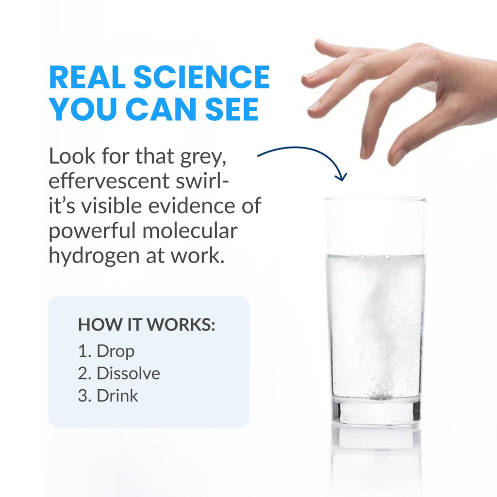 DRINK HRW Rejuvenation Molecular Hydrogen Water Tablets: 12 ppm H2, Hydrogen & Magnesium Supplement, Supports Energy Production, Recovery, Cognitive Function Daily (Unflavored, 60 Count)
