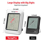 TempPro TP50 2 Pieces Digital Hygrometer Indoor Thermometer Room Thermometer and Humidity Gauge with Temperature Humidity Monitor(Previously ThermoPro)
