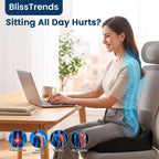 BlissTrends Memory Foam Seat Cushion for Office Chair & Car Seat, Black