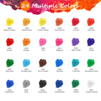Caliart 24 Colors Acrylic Paint Set with 12 Brushes