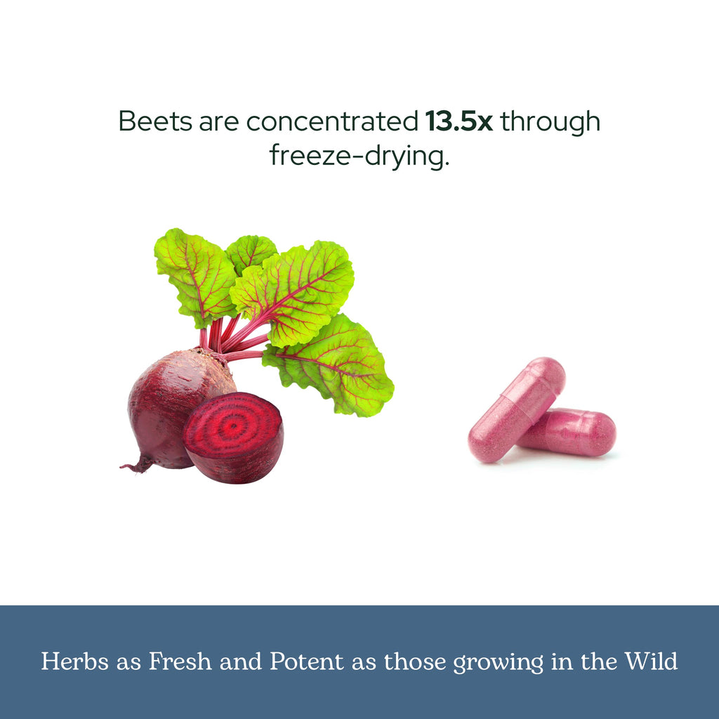 Eclectic Herb - Organic Beet Juice Capsules | Natural Herbal Supplement | Premium Cardiovascular Health & Circulation Support | US-Grown, Vegan, Non-GMO, Gluten Free (90 CT | 440 mg)