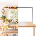 SHIJING Over The Table Rod Stand with Clamps Adjustable Length Black Table Arch 28"-69" Tall 30"-98" Length Arch Hanging, for Wedding Birthday Party Halloween Christmas Party