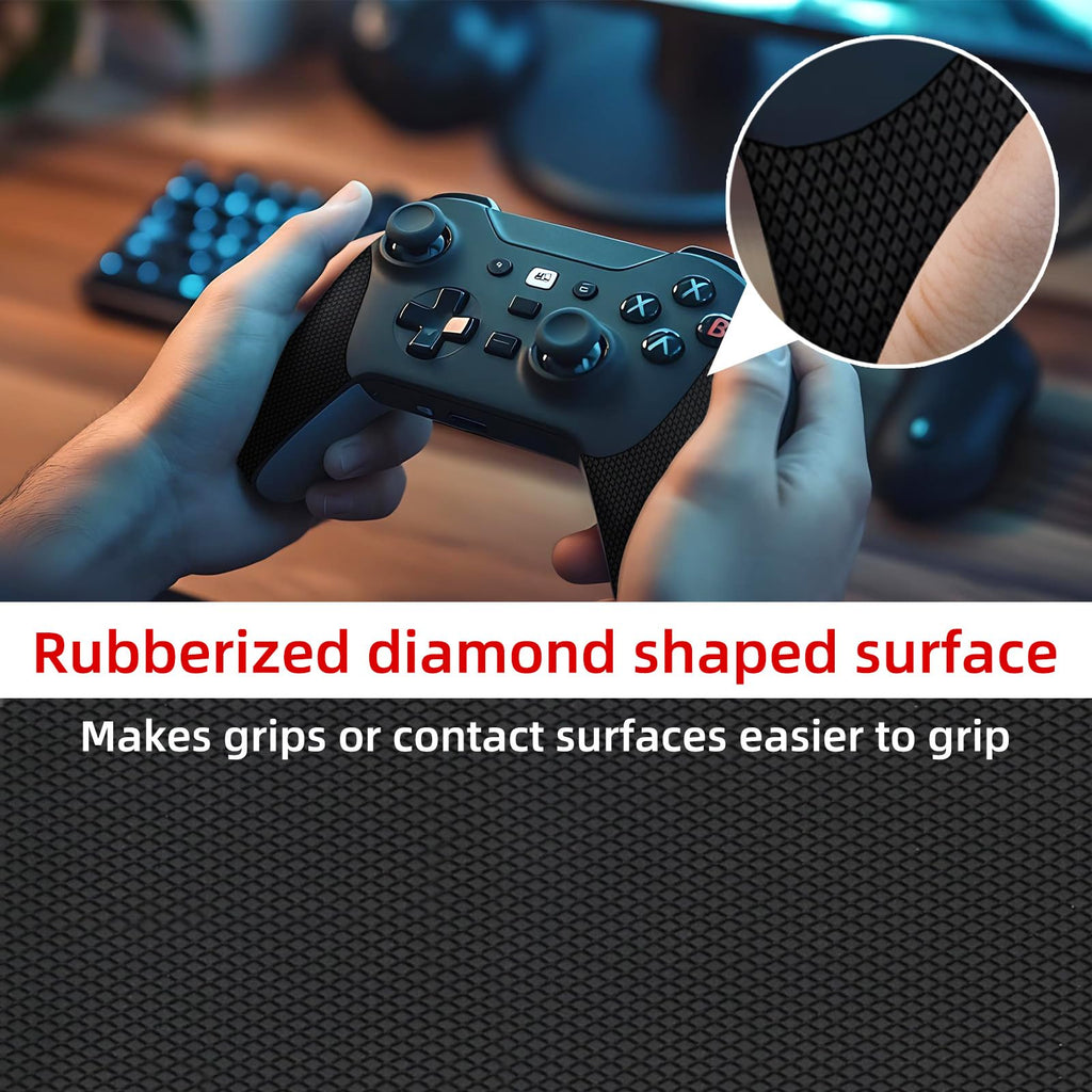 WELSTIK 4" Wide Premium Rubber Grip Tape,Extra Large Non-Slip Adhesive Wrap for Game Controllers,Mouse, Gear & Tools,Soft Shock-Absorbing Texture, Barefoot Friendly Mat for Skateboard, Stairs & Rugs