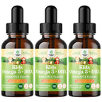 Kids DHA Omega 3 Drops - Fatty Acids Omega 3 6 9 for Brain, Immune Strength & Vision - Nutritional DHA for Healthy Nervous System & Focus Support - Liquid Supplement with EPA & ALA - 2 Fl Oz (3 Pack)