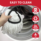 Nuorest Spin Mop Replacement Set for O-Ceda EasyWring 1-Tank System, Includes 2 Mop Head Replacement, 1 Mop Handle (30-58in Adjustable 4-Section Pole), 1 Spin Base
