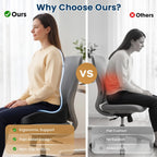 BlissTrends Memory Foam Seat Cushion for Office Chair & Car Seat, Black