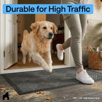 GORILLA GRIP WeatherMAX Door Mat, Indoor and Outdoor Use, Gray Diamond