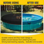 Pool Leaf Net Cover 24 ft Round, Fine Mesh Leaf Net for Above Ground Pool, Winter Pool Cover 24 ft Round Above Ground, Cover Size: 27-Feet Dia (Includes 3-feet Overlap)