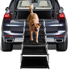 Extra Wide Stairs for Car - Foldable Dog Ramps for Large Dogs With Non-Slip Surface, Portable Steps for Cars, SUV, Truck, Support Up to 250 Lbs