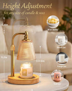 Candle Warmer Lamp with Timer,Birthday Gifts for Women Mom Home Decor